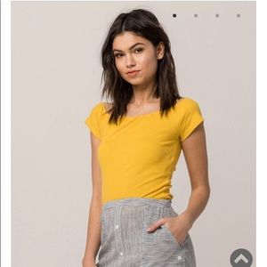 Yellow off the shoulder top